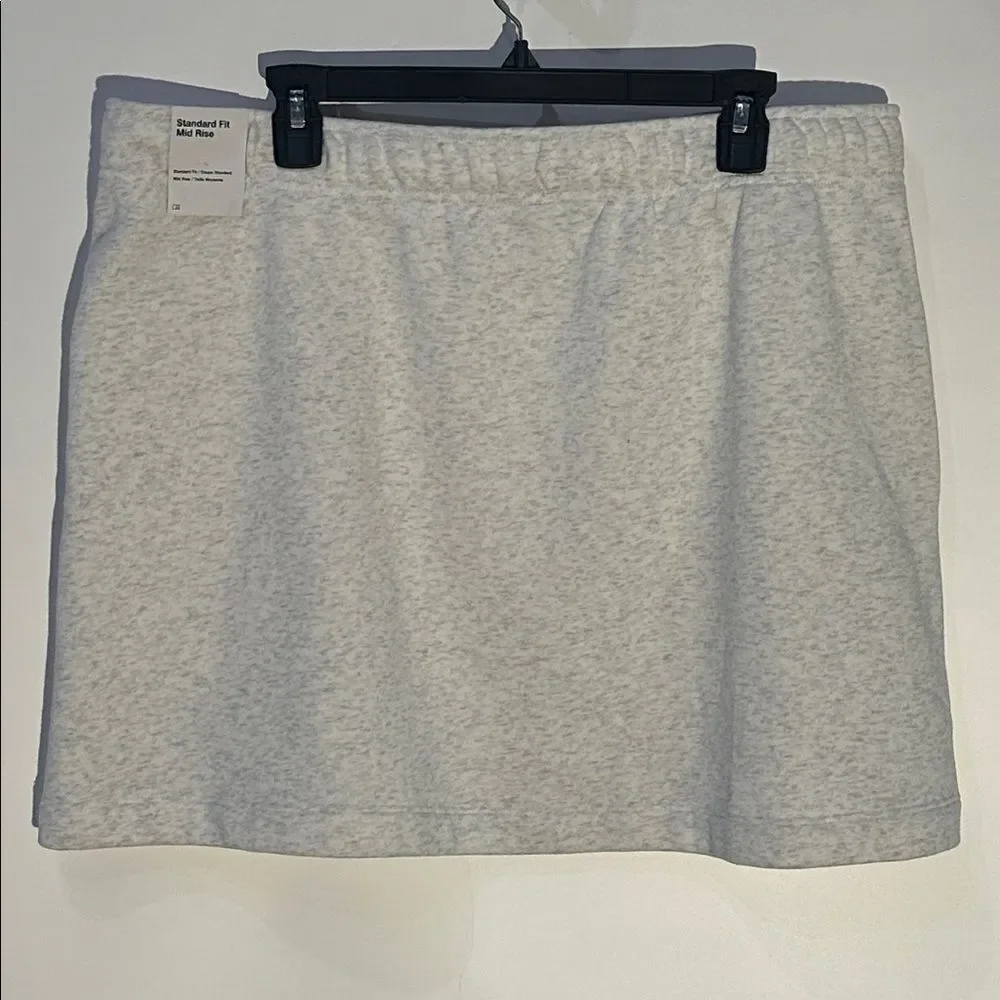 Nike Mid Rise Club Fleece Skirt NEW Birch Heather XL Athletic Skirt